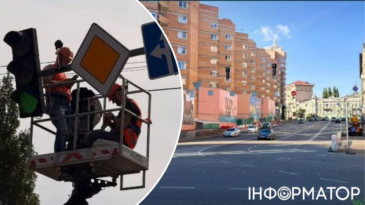 На Бессарабському проїзді встановлюють пішохідні світлофори